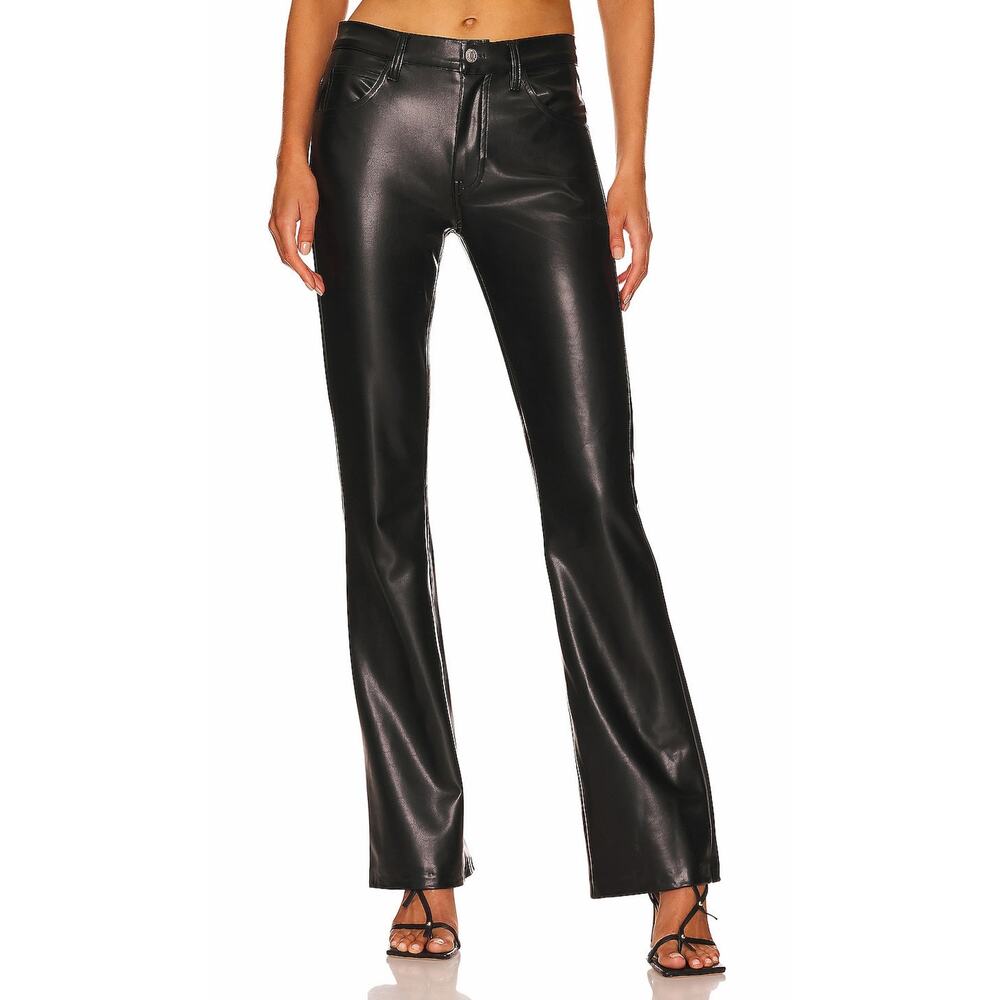 A.L.C. Freddie Leather Flared Pant - 4 - Black